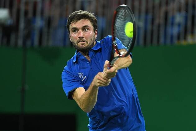 Rio 2016, Tennis Gilles Simon (FRA) TENNIS : OS 2016 - Rio - 06 08 16 Virginiebouyer panoramic 