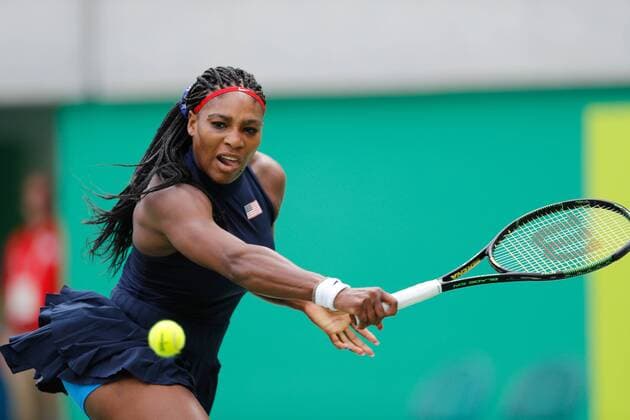 Aug 7, 2016 - Rio de Janiero, Brazil - The American tennis player Serena Williams faces Australia Daria Gavrilova, in a match valid for the first round of the qualifying stage of the Rio 2016 Summer Olympics. RIO 2016 - Tennis: Women s - ZUMAb158