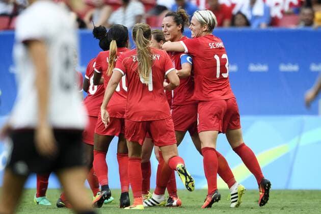 Rio 2016, Fußball, Damen, Deutschland - Kanada 160809 Kanada s Melissa Tancredi FUSSBALL Deutschland und Kanada 9 august 2016 OS i Brasilia.  Copyright: CARLxSANDIN BB160809CS017