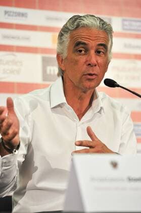 Jean Pierre Rivere (president) FOOTBALL : press conference OGC Nice - 09 08 2016 Panoramic NorbertScanella 