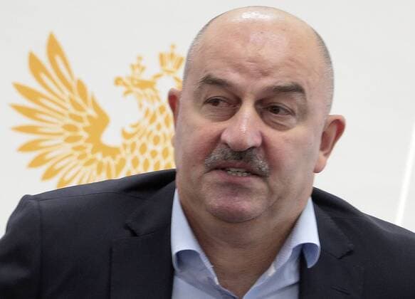 MOSCOW, RUSSIA â€“ AUGUST 11, 2016: Stanislav Cherchesov, newly appointed head coach of the Russian men s national football team, speaks at a news conference following a meeting of the Executive Committee of the Russian Football Union. Mikhail Metzel TASS  TS02CA8A