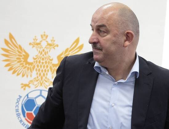 MOSCOW, RUSSIA â€“ AUGUST 11, 2016: Stanislav Cherchesov, newly appointed head coach of the Russian men s national football team, looks on at a news conference following a meeting of the Executive Committee of the Russian Football Union. Mikhail Metzel TASS  TS02CA8B