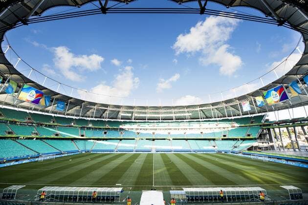 Arena Fonte Nova - Salvador - Olympia 2016 in Rio, Fussball, Nationalteam Länderspiel, Japan vs. Schweden.  Copyright: PETTERxARVIDSON BB160810PA091