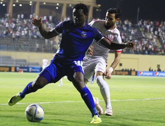 Fußball, CAF Champions League, al Zamalek SC - FC Enyimba August 15, 2016 - Cairo, Cairo, Egypt - Al-Zamalek players v Nigeria s Enyimba compete during the Confederation of African Football (CAF) Champions League match at Petro stadium in Cairo, August 15, 2016 Middle East News - August 15, 2016 - ZUMAap3_