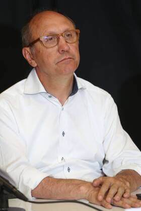 Oostende Mayor Johan Vande Lanotte pictured during a press conference PK Pressekonferenz ahead of the Davis Cup World Group play-off between Belgium and Brazil, Tuesday 16 August 2016, in Oostende. This Davis Cup game will be played from 16 to 18 September 2016 in Oostende Sleuyter Arena BRUNOxFAHY  x04912373x
