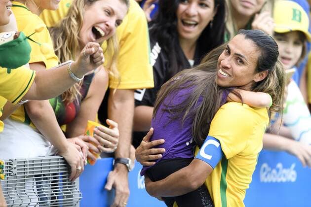 Rio 2016, Fußball, Damen, Schweden zieht ins Finale ein 160816 Brasiliens Marta Halbfinale Brasilien - Schweden Olympische Spiele in Rio de Janeiro.  Copyright: CARLxSANDIN BB160816CS046