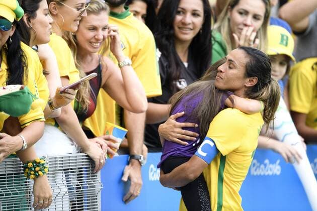 160816 Brasiliens Marta Halbfinale Brasilien - Schweden Olympische Spiele in Rio de Janeiro.  Copyright: CARLxSANDIN BB160816CS047