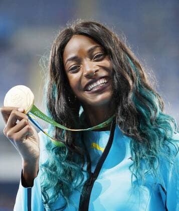 Olympics: Women s 400m medal ceremony Gold medalist Shaunae Miller of the Bahamas smiles during the medal ceremony for the women s 400 meters at the Rio de Janeiro Olympics on Aug. 16, 2016. 