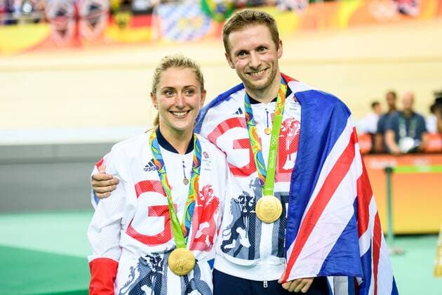 Bilder des Tages - SPORT Olympiasieger im Keirin Jason Kenny (GBR) und Laura Trott (GBR) bei den olympischen Sommerspiele 2016 am 16.08.2016, Rio de Janeiro Copyright: xSchülerx xEibner-Pressefotox EP_jse