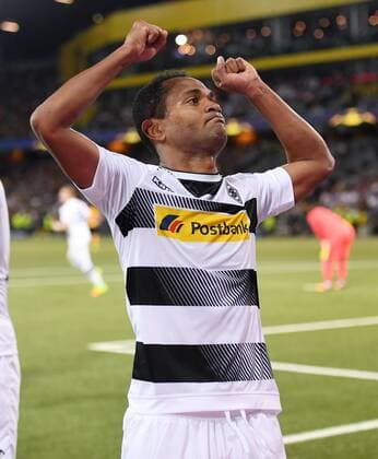 Fussball Champions League Qualifikation Saison 2016 2017 16.08.2016 BSC Young Boys Bern - Borussia Moenchengladbach JUBEL Borussia Moenchengladbach; zweifacher Torschuetze Raffael 