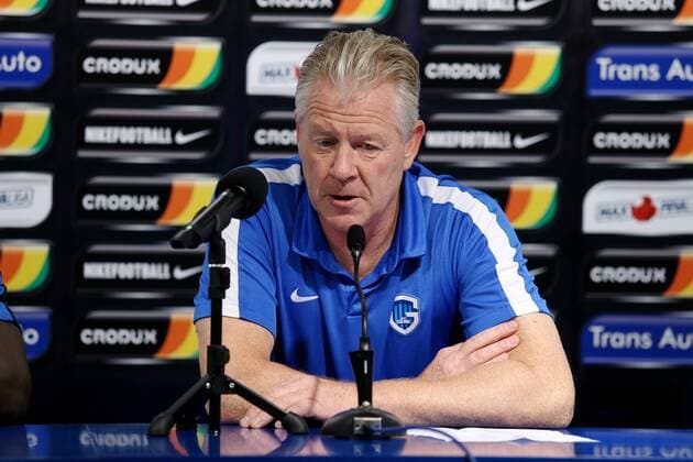 UEFA Europa League play-off - NK Lomotiva - KRC Genk - KRC Genk press conference PK Pressekonferenz 17.08.2016., Zagreb, Croatia - KRC Genk head coach Peter Maes at a press conference ahead of UEFA Europa League play-off first leg against NK Lokomotiva at stadium Maksimir.  DaliborxUrukalovic PIXSELL