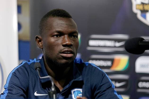 UEFA Europa League play-off - NK Lomotiva - KRC Genk - KRC Genk press conference PK Pressekonferenz 17.08.2016., Zagreb, Croatia - KRC Genk player Omar Colley at a press conference ahead of UEFA Europa League play-off first leg against NK Lokomotiva at stadium Maksimir.  DaliborxUrukalovic PIXSELL