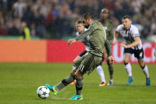 DUBLIN UEFA CHAMPIONS LEAGUE QUALIFICATION FOURTH ROUND MATCH: DUNDALK FC - LEGIA WARSAW NEMANJA NIKOLIC STRZELA GOLA  160817PYK0028