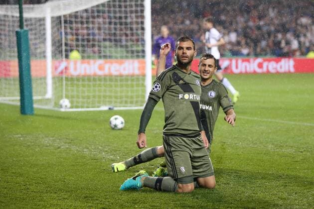DUBLIN UEFA CHAMPIONS LEAGUE QUALIFICATION FOURTH ROUND MATCH: DUNDALK FC - LEGIA WARSAW NEMANJA NIKOLIC  160817PYK0033