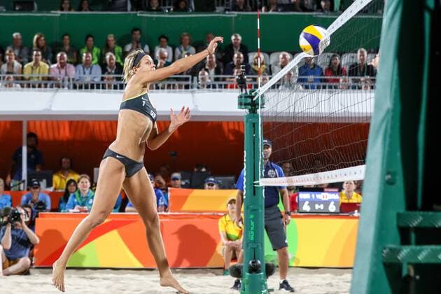Olympics 2016 Beach volleyball Beachvolleyball RIO DE JANEIRO, RJ - 18.08.2016: OLYMPICS 2016 BEACH VOLLEYBALL - Laura during match valid for the gold medal between the double Laura Ludwig Kira Walkenhorst (GER) and Agatha Bednarczuk Rippel Barbara Seixas de Freitas (BRA) in the Olympic Beach Volleyball 2016 held at the Beach Volleyball Arena on Beach Copacabana. NOT AVAILABLE FOR LICENSING IN CHINA (Photo: Andre Chaco Fotoarena) x1187653x  AndrexChaco