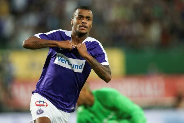 SOCCER - UEFA EL quali, A.Wien vs Rosenborg VIENNA,AUSTRIA,18.AUG.16 - SOCCER - UEFA Europa League, Play-off qualification, FK Austria Wien vs BK Rosenborg Trondheim. Image shows the rejoicing of Felipe Augusto Rodrigues Pires (A.Wien). GEPAxpictures xPatrickxLeuk