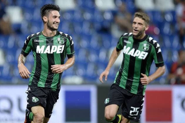 Fußball, EL Quali, Sassuolo Calcio - Roter Stern Belgrad Db Reggio Emilia 18 08 2016 - Europa League Sassuolo-Roter Stern Matteo Politano 