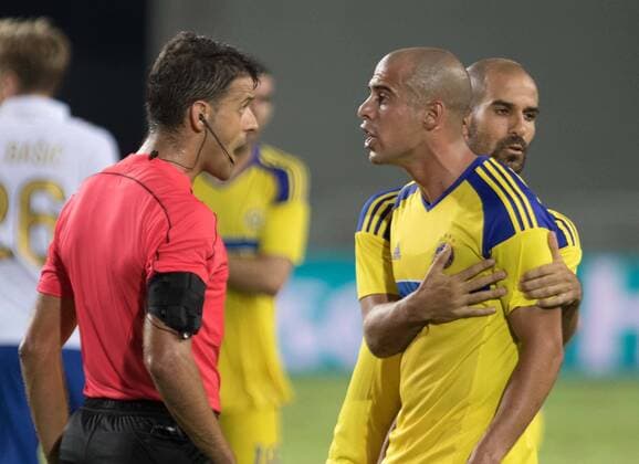 Fußball, EL Quali, Maccabi Tel Aviv - Hajduk Split Maccabi Tel Aviv hosted Hajduk Split in the first leg of the Europa League Playoff Round at the Netanya Stadium and came away with a 2:1 victory tal ben chaim 