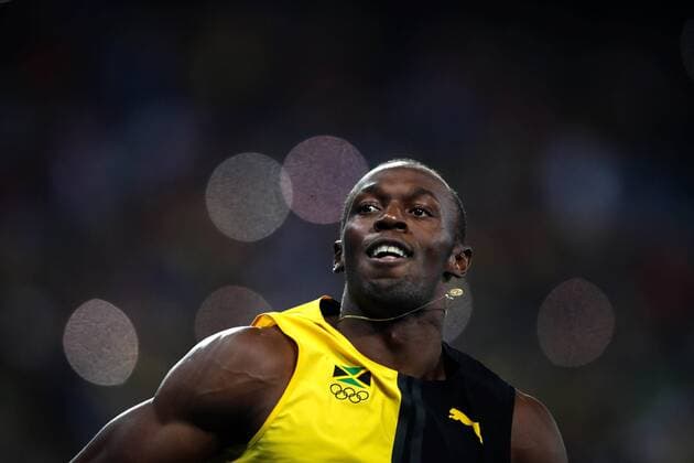 Rio 2016, Leichtathletik, Usain Bolt schafft Triple-Triple Usain Bolt of Jamaica celebrates winning the men s 4x100m relay final race of the Rio 2016 Olympic Games Olympische Spiele Olympia OS Athletics, Track and Field events at the Olympic Stadium in Rio de Janeiro, Brazil, 19 August 2016. R Olympic Games 2016 Athletics, Track and Field !ACHTUNG: NUR REDAKTIONELLE NUTZUNG!  BRA 20160820-636072689856146136