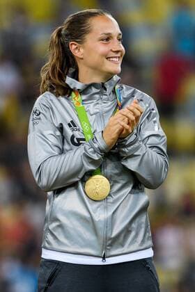 Rio 2016, Fußball, Damen, Deutschland ist Olympiasieger Torfrau Laura Benkrath (GER 18) im Finale bei den olympischen Sommerspiele 2016 am 19.08.2016, Rio de Janeiro Copyright: xSchülerx xEibner-Pressefotox EP_jse