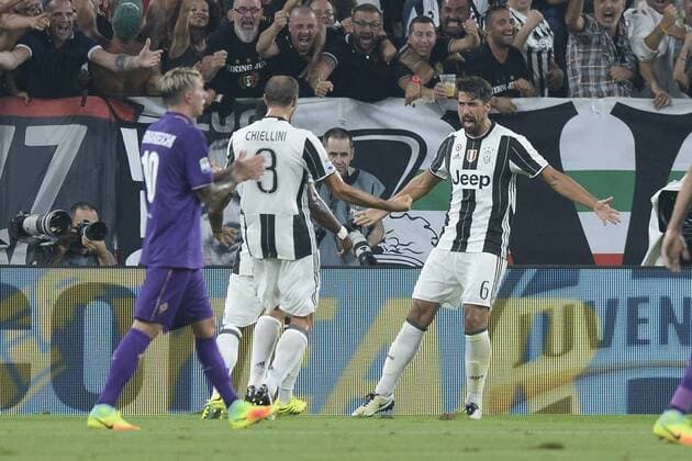 Fußball, Juventus Turin - AC Florenz Db Torino 20 08 2016 - campionato calcio serie A Juventus-Fiorentina foto DanielexBuffa Image gol Sami Khedira 