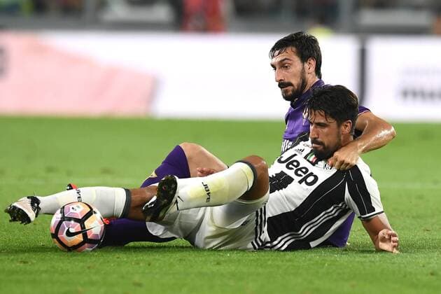 Fußball, Juventus Turin - AC Florenz Mg Torino 20 08 2016 - campionato calcio serie A Juventus-Fiorentina foto MatteoxGribaudi Image Sami Khedira-Davide Astori 