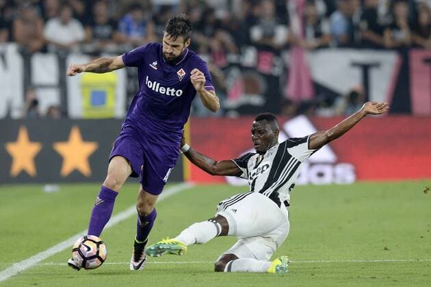 Fußball, Juventus Turin - AC Florenz Db Torino 20 08 2016 - campionato calcio serie A Juventus-Fiorentina foto DanielexBuffa Image Nenad Tomovic-Kwadwo Asamoah 