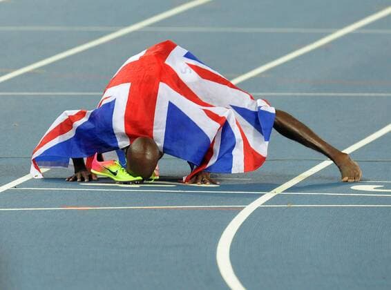 Rio 2016 Summer Olympics - Day Eighteen Saturday 20th August Athletics - Mens 5000m Final Mo Farah of Great Britain in the Olympic Stadium COLORSPORT ANDREW COWIE 
