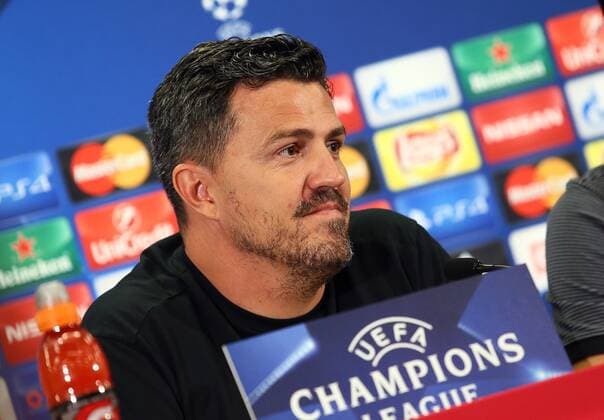 SOCCER - UEFA CL quali, RBS vs Zagreb SALZBURG,AUSTRIA,23.AUG.16 - SOCCER - UEFA Champions League, Play-off qualification, Red Bull Salzburg vs GNK Dinamo Zagreb, preview, press conference PK Pressekonferenz of RBS. Image shows head coach Oscar Garcia (RBS). GEPAxpictures xFelixxRoittner