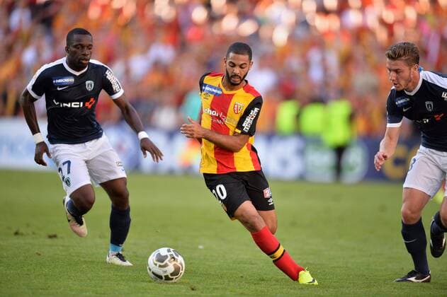 Abdelrafik Gerard (len) - Yhomas Martin (pfc) FOOTBALL : Lens vs Paris FC - Coupe de la Ligue - 2nd tour - 23 08 2016 AnthonyBIBARD FEP Panoramic 
