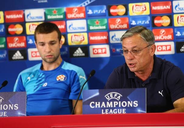 SOCCER - UEFA CL quali, RBS vs Zagreb SALZBURG,AUSTRIA,23.AUG.16 - SOCCER - UEFA Champions League, Play-off qualification, Red Bull Salzburg vs GNK Dinamo Zagreb, preview, press conference PK Pressekonferenz of Zagreb. Image shows head coach Zlatko Kranjcar (Zagreb). GEPAxpictures xFelixxRoittner