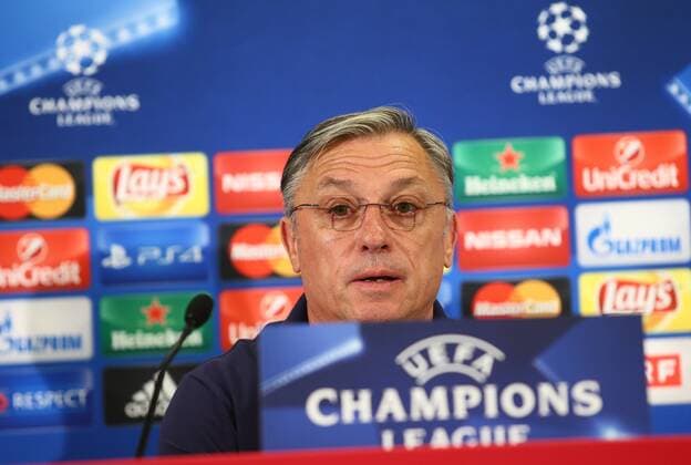 SOCCER - UEFA CL quali, RBS vs Zagreb SALZBURG,AUSTRIA,23.AUG.16 - SOCCER - UEFA Champions League, Play-off qualification, Red Bull Salzburg vs GNK Dinamo Zagreb, preview, press conference PK Pressekonferenz of Zagreb. Image shows head coach Zlatko Kranjcar (Zagreb). GEPAxpictures xFelixxRoittner