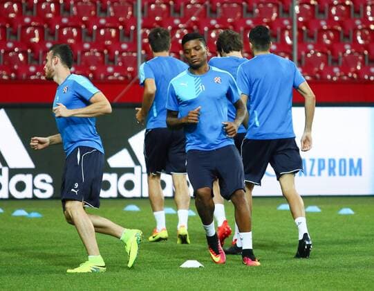 SOCCER - UEFA CL quali, RBS vs Zagreb SALZBURG,AUSTRIA,23.AUG.16 - SOCCER - UEFA Champions League, Play-off qualification, Red Bull Salzburg vs GNK Dinamo Zagreb, preview, final training of Zagreb. Image shows Junior Fernandes (Zagreb). GEPAxpictures xFelixxRoittner