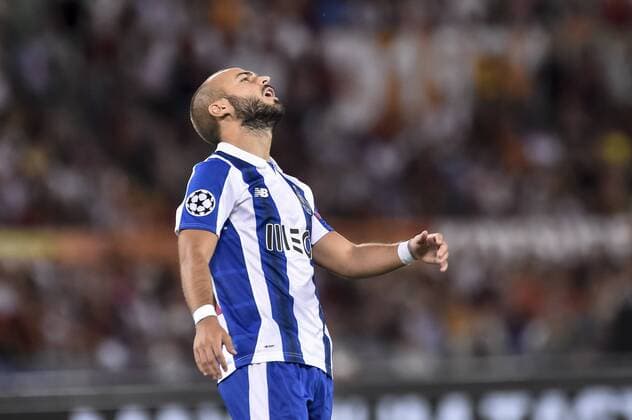 August 23, 2016 - Rome, Italy - Andr Silva of Porto rues a missed chance during the match between FC Porto v AS Rome UEFA Champions League playoff match in Rome, Italy, on August 23, 2016. AS Roma v Porto: UEFA Champions League  - ZUMAn230