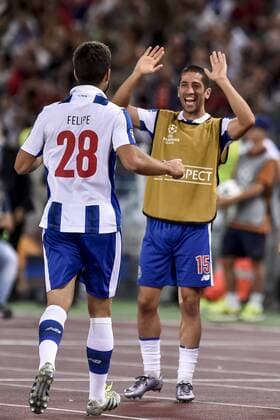 August 23, 2016 - Rome, Italy - Felipe of Porto celebrates scoring his side first goal during the match between FC Porto v AS Rome UEFA Champions League playoff match in Rome, Italy, on August 23, 2016. AS Roma v Porto: UEFA Champions League  - ZUMAn230