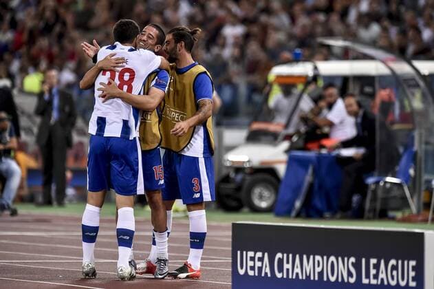 August 23, 2016 - Rome, Italy - Felipe of Porto celebrates scoring his side first goal during the match between FC Porto v AS Rome UEFA Champions League playoff match in Rome, Italy, on August 23, 2016. AS Roma v Porto: UEFA Champions League  - ZUMAn230