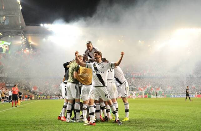 2016.08.23 Warszawa Qualification CL 2016 2017 Legia Warszawa - Dundalk FC - - Michal Kucharczyk , Besnik Hasi, Guilherme C Marques, Aleksandar Prijovic, Bartosz Bereszynski Foto LukaszxLaskowski PressFocus 2016.08.23 Warszawa Football UEFA Champions League season 2016 2017 Play-offs second leg Legia Warszawa - Dundalk FC Michal Kucharczyk , Besnik Hasi, Guilherme C Marques, Aleksandar Prijovic, Bartosz Bereszynski Credit: LukaszxLaskowski PressFocus NEWSPIX.PL --- Newspix.pl  20160823LUK015