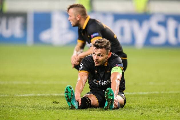 2016.8.23, Warszawa , UEFA Champions League , Legia Warsaw - Dundalk FC Legia Warszawa - Dundalk FC pictured: Andy Boyle (Dundalk) fot. TomaszxJastrzebowski Foto Olimpik NEWSPIX.PL --- Newspix.pl  20160823toja159