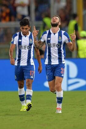 Miguel Layun Porto. Goal celebration. Qualifikation Champions League, AS Roma - Porto Foto AntoniettaxBaldassarre Insidefoto AntoxBaldassarre