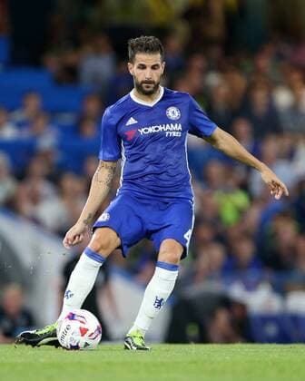 Chelsea s Cesc Fabregas in action during the EFL Cup match at the Stamford Bridge Stadium, London. Picture date August 23rd, 2016 Pic David Klein Sportimage EDITORIAL USE ONLY. No use with unauthorised audio, video, data, fixture lists, club league logos or live services. Online in-match use limited to 120 images, no video emulation. No use in betting, games or single club league player publications.