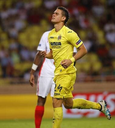 Santos Borre. Second leg of the Champions League preliminary round between Monaco and Villarreal. In this picture, Santos Borre. xAngelxRiverox 