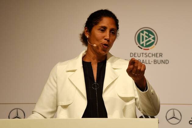 24.08.2016 Deutschland, Frankfurt Deutscher Fussballbund (DFB) Steffi Jones übernimmt das Amt der DFB-Frauen-Bundestrainerin