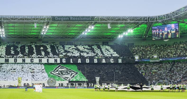 Mönchengladbach, 24.08.2016, Borussia Park Choreographie BMG VfL Borussia Mönchengladbach - Young Boys Bern mm