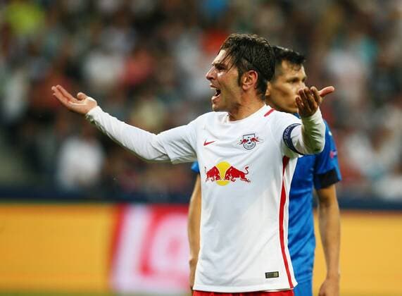 SOCCER - UEFA CL quali, RBS vs Zagreb SALZBURG,AUSTRIA,24.AUG.16 - SOCCER - UEFA Champions League, Play-off qualification, Red Bull Salzburg vs GNK Dinamo Zagreb. Image shows Jonatan Soriano (RBS). GEPAxpictures xFelixxRoittner
