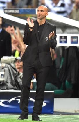 Championsleague Playoff Runde. Borussia Mönchengladbach - Young Boys Bern 24.08.2016. Trainer Andre Schubert (BMG) am Spielfeldrand. HM
