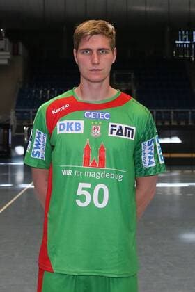Handball, 1. BL, SC Magdeburg Porträttermin Finn Lemke (SC Magdeburg) - Handball Bundesliga Saison 2016-2017 Offizeller Fototermin SC Magdeburg in der GETEC Arena in Magdeburg - Einzelbild,Portrait,Deutschland, Handball, Mann, Maenner,25.08.2016