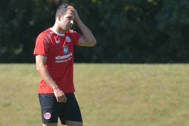 23.08.2016, xtkx, Fussball 1.Bundesliga, FSV Mainz 05 Training, emspor, v.l. Levin Oeztunali (Mainz 05), Mainz