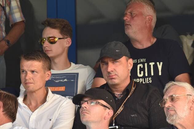 Coach of Liberec Jindrich Trpisovsky (third from right) during the fourth qualifying round return Europa League match Slovan Liberec vs AEK Larnaca in Liberec, Czech Republic, August 25, 2016. (CTKxPhoto RadekxPetrasek) CTKPhotoP201608250951101  PER_6176