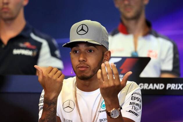 25.08.2016. Spa-Francorchamps, Belgium. Formula 1 Grand Prix of Belgiu, Driver arrival and press conference PK Pressekonferenz Lewis Hamilton - Mercedes AMG Petronas xLeannexBoonx  ActionPlus11780091
