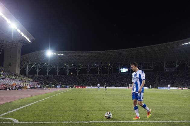 Fußball, EL Quali, Qarabag Agdam - IFK Göteborg 160825 IFK Göteborgs Mads Albaek under fotbollsmatchen i kvalet till Europa League mellan Karabach och IFK Göteborg den 25 augusti 2016 i Baku.  Copyright: JOHANNAxLUNDBERG BB160825JL083